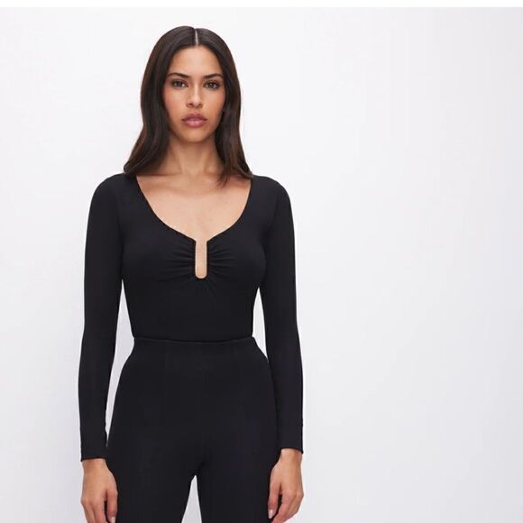 NWT GOOD AMERICAN 
STRETCH JERSEY U RING BODYSUIT S - Picture 4 of 10